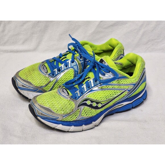 Women’s Saucony Triumph 9 Power Grid runners green blue size 8.5 - Picture 4 of 13
